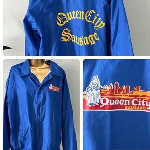 Vintage Cincinnati Queen City Sausage Nylon coaches jacket XL